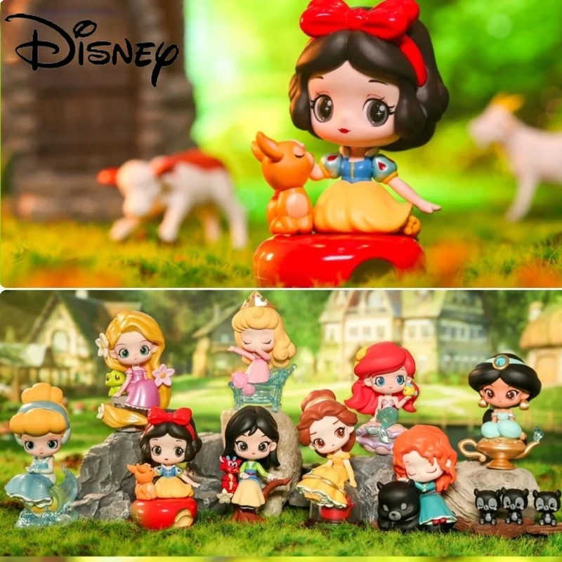 

Genuine Disney Princess Series Mystery Box Fairy Tale Town surprise Blind Box Trend Collection Figure Toys Girl Birthday Gift