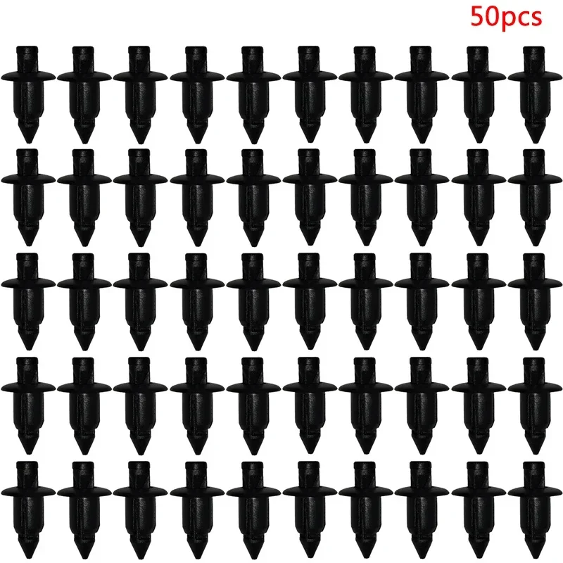 

10/50 шт., 6 мм, черные заклепки, обтекатель, крепежная панель, винтовые зажимы для Honda ATV, аксессуары для мотоциклов, автозастежка и зажимы