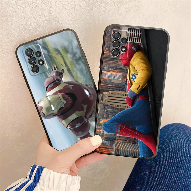 

Marvel Spiderman Phone Cases For Samsung Galaxy S20 FE S20 Lite S8 Plus S9 Plus S10 S10E S10 Lite M11 M12 Coque Soft TPU Funda