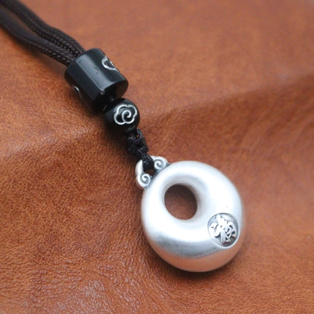 Реальные Чистые 999 тонкие серебряные мужские и женские счастливые персонажи