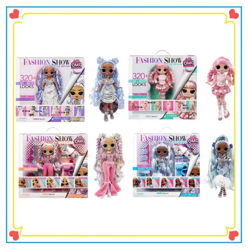 

Lol Surprise Omg Fashion Show Hair Edition Collectable Doll with Multiple Clothing, Modeling Tools Kawaii Anime Girls Gifts