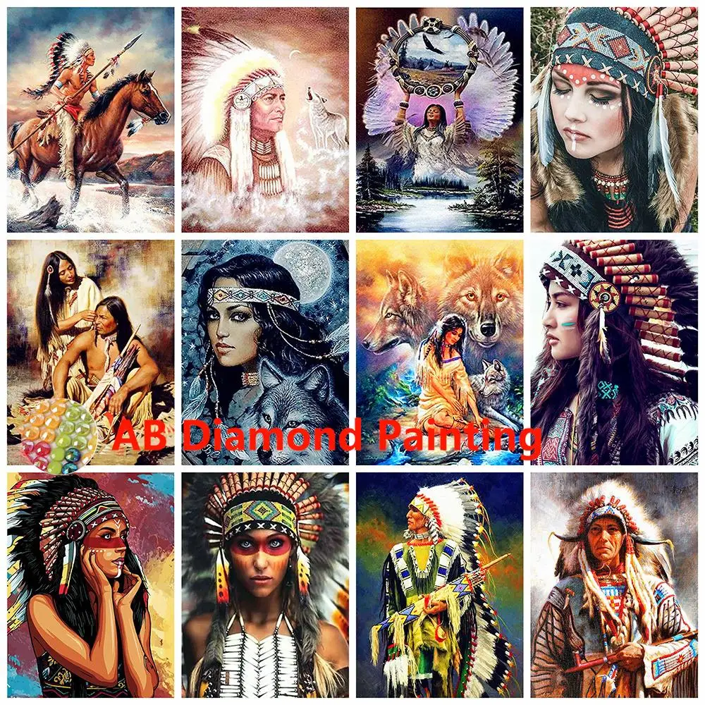 AB Momoart полноразмерная алмазная живопись индийская женщина Вышивка Портрет 5D Новые поступления Вышивка крестиком Декор для дома