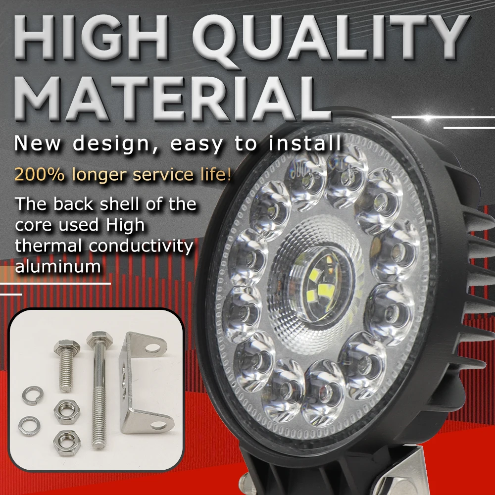 4-дюймовый автомобильный светодиодный рабочий фонарь круглый смешанный