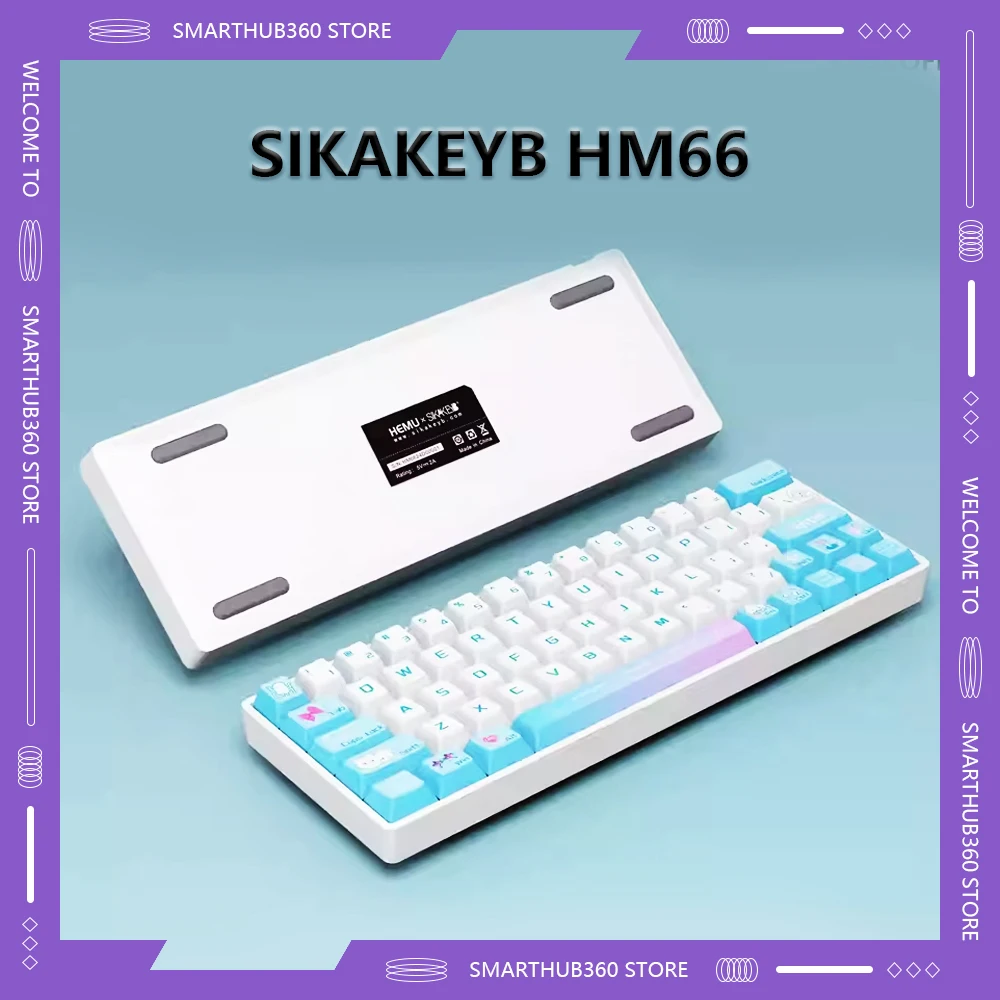 SIKAKEYB HM66 Механическая клавиатура RGB совместимая с ноутбуком GH60 проводная