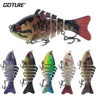 goture multi jointed simulation fake crankbait knobby fishing lures 10cm 15 7g 7 sections artificial wobbler hard bait