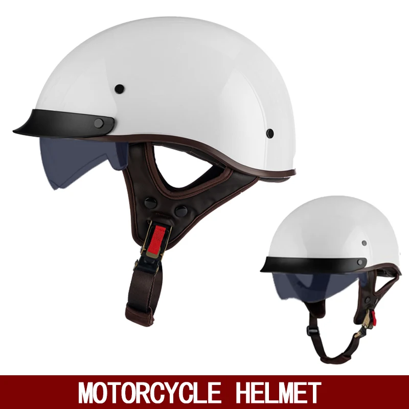 Шлем мотоциклетный полушлем для мужчин и женщин универсальный всесезонный в