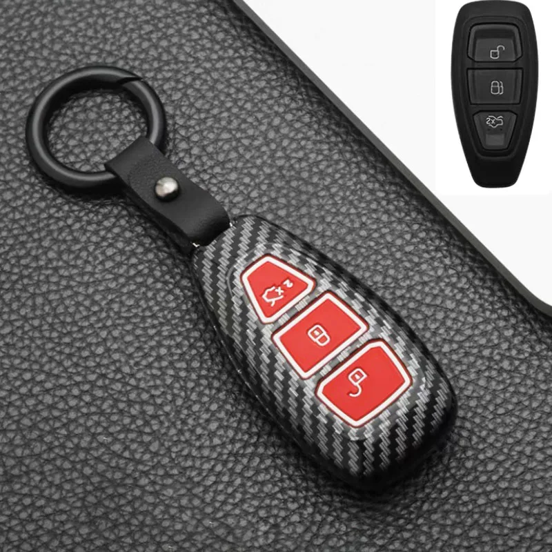 

Чехол из углеродного волокна для Ford Focus MK3 MK4 Kuga escape ecosport New Fiesta с брелоком