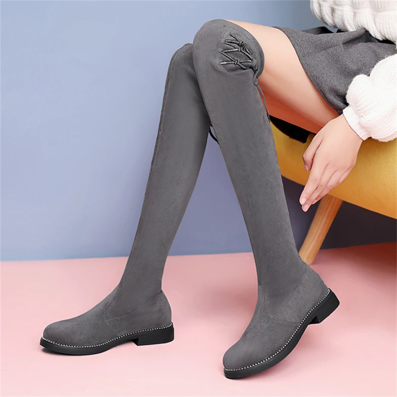

New Children Over-the-Knee High Boots Girls Princess Autumn Winter Fashion Short Plush Baby Toddler Kids Shoes Performance 02C