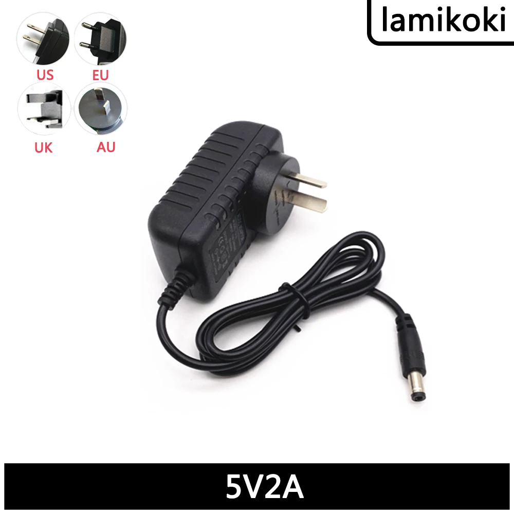 Australian Regulation 5V 2A Output Full Power DC 5.5*2.1mm Plug Adapter Line 1.2m Cord