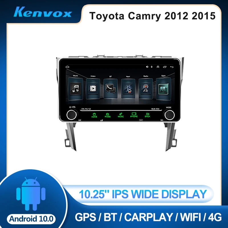 

Автомагнитола 2 din, 10,25 дюйма, IPS, Android, для Toyota Camry 2012, 2015, мультимедиа, GPS-навигация