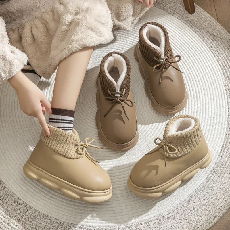 

High Top Cotton Snow Boots 2023 New Winter Warm Waterproof Cotton Shoes Thick Warm Snow Boots Plush Couple Shoes Warm Snow Boots