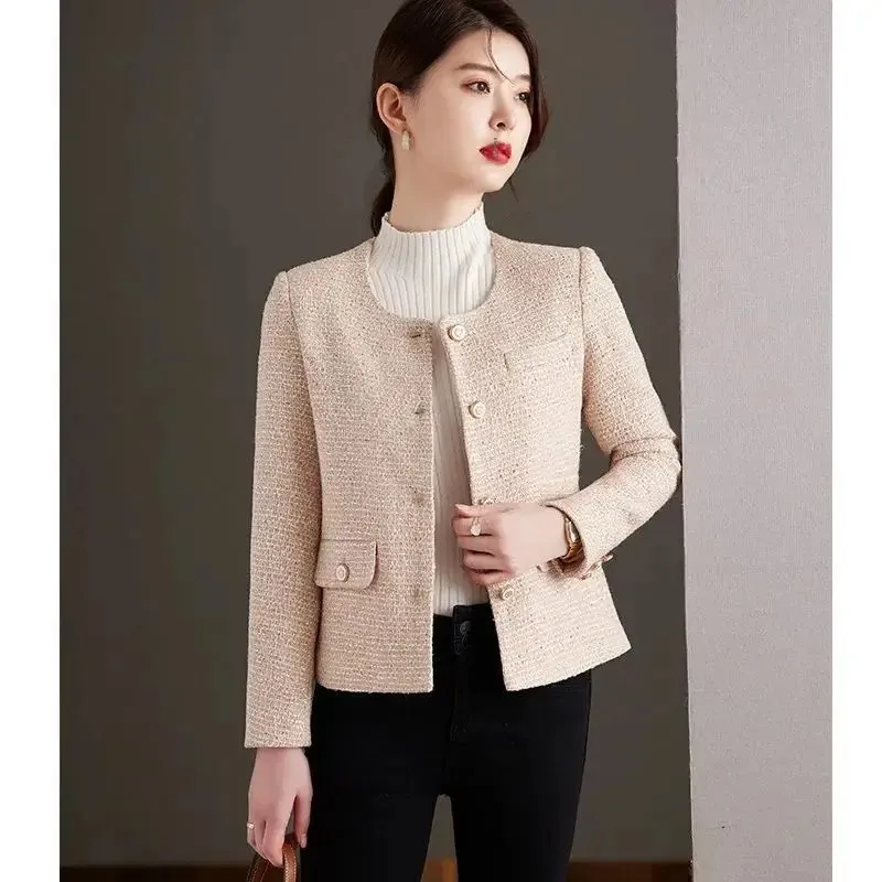 Элегантный французский твидовый стиль для женщин весна-осень 2022 новый