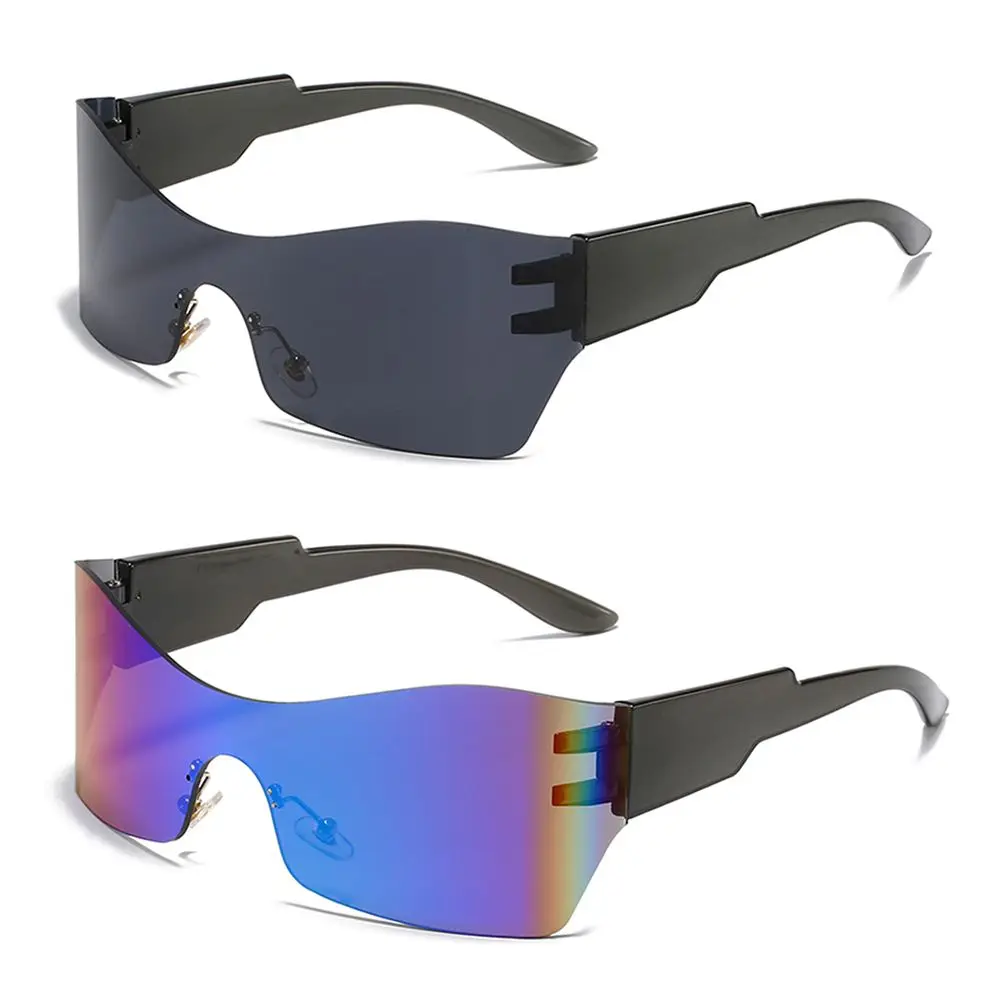 

for Women Men Sports Futuristic Cycling Eyewear Punk Y2K Sun Glasses Goggles Wrap Around Sunglasses