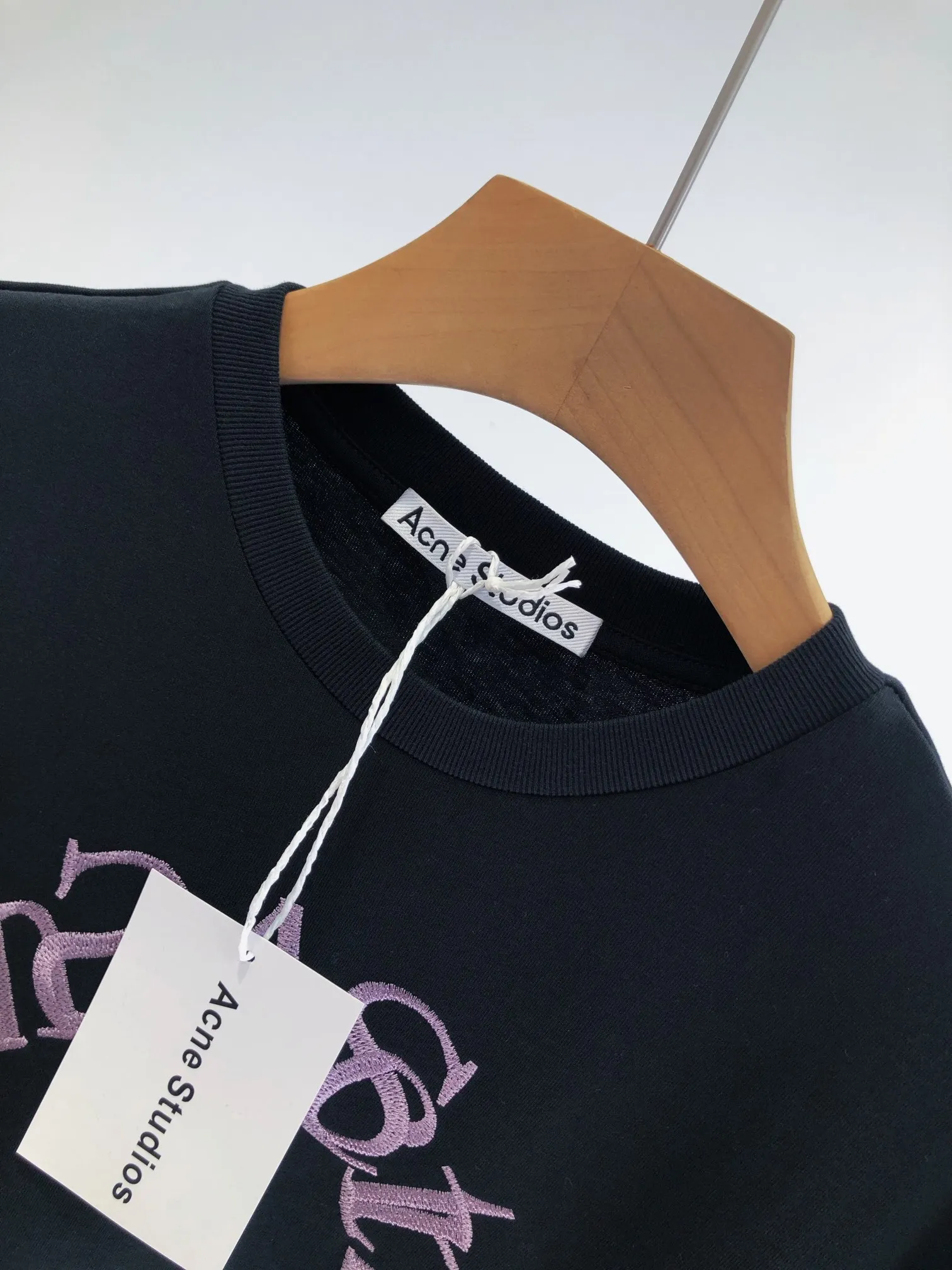 2022 AC studios летняя футболка с круглыми фиолетовыми буквами модная простая