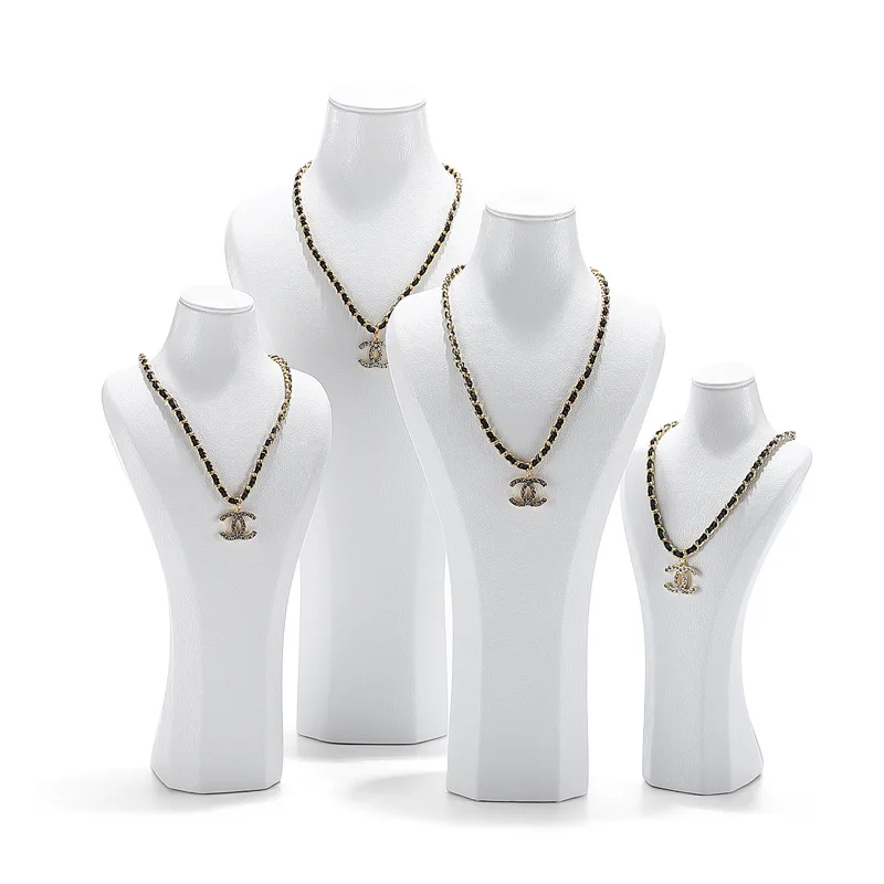 PU necklace display stand portrait neck hanger jewelry shop with window display jewelry props in stock