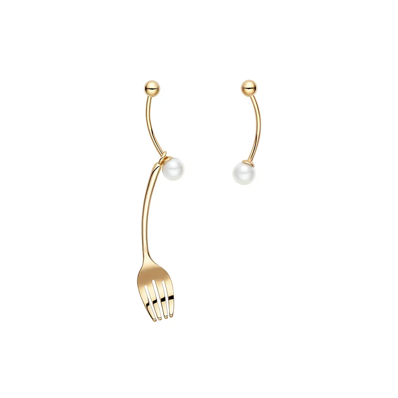 

Женские серьги-вилки из серебра 925 пробы, асимметричные