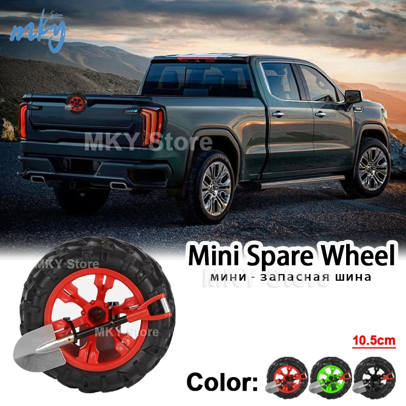 

3 Color Miniature Spare Tire 10.5cm Trunk Small Tire Simulation Tire Personality For Car Automotive Styling Body Decoration