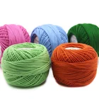 2 шт., пряжа из 100% хлопка, кружевная пряжа для вязания крючком