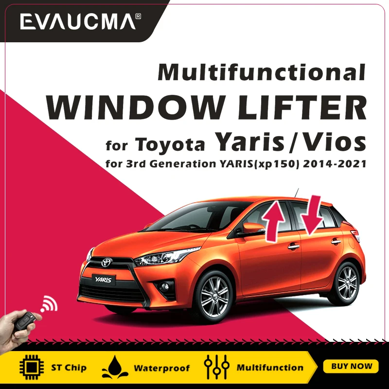 

EVAUCMA Auto Car Power Window Closer Closing Open 4 Doors Automatically Lift Kit For Toyota Yaris Vios Windows Lifter Close