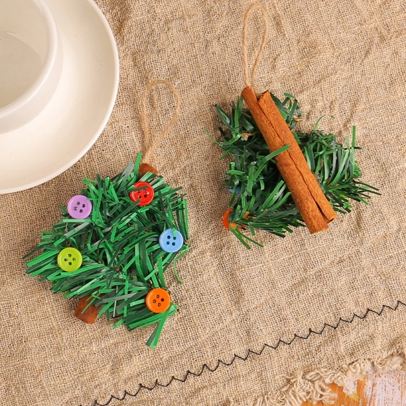 10 шт. красочные пуговицы подвесные украшения для рождественской елки