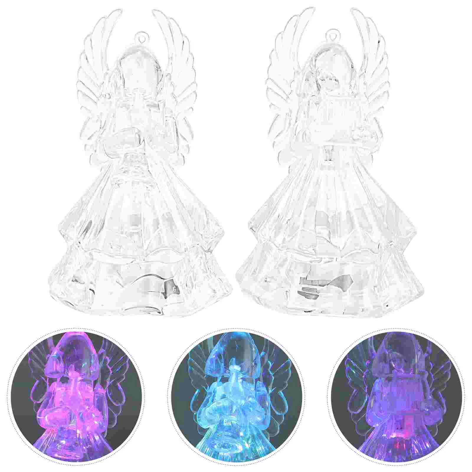 

2 Color Changing Night Lights Lighted Figurines Night Bedside Lights