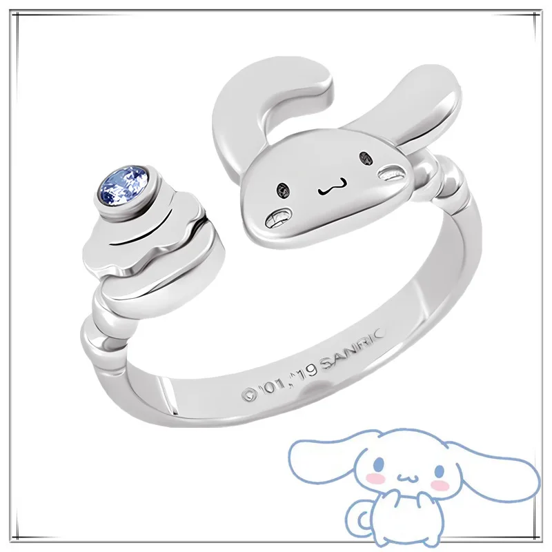 

New Sanrio Cute Cinnamoroll Cartoon Ring Fashion Accessories Jewelry Girlfriend Kawaii Couple Rings Girls Birthday Toys Gifts