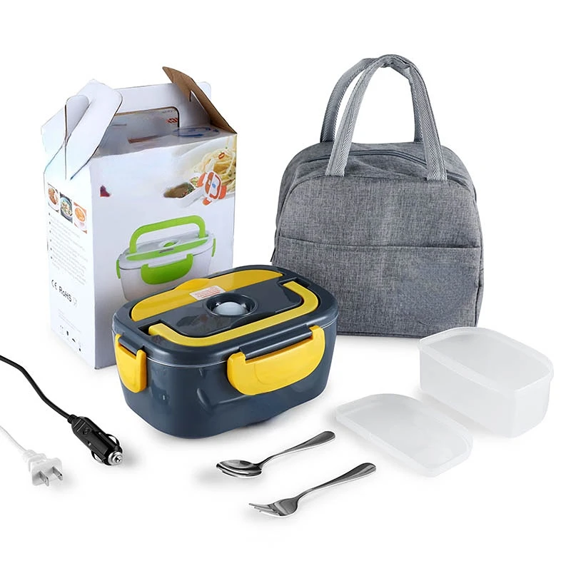 

1.5L Food Warmer Heater Portable Electric Lunch Boxes stainless steel Container with Insulation Bag for Car Truck Office