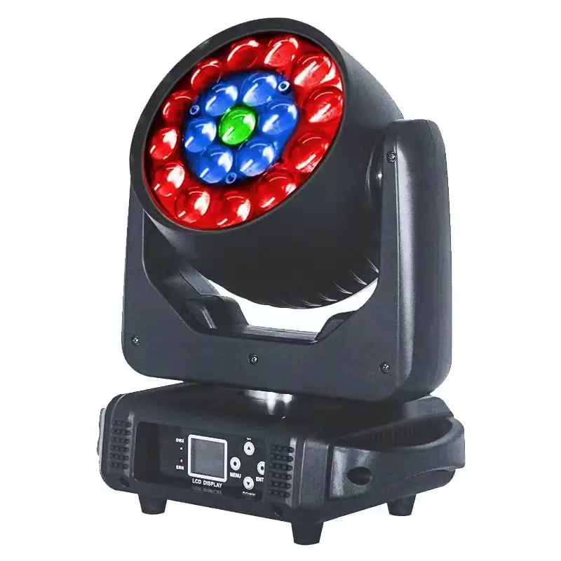 19x15W Led Wash Zoom RGBW Moving Head Stage Light Effects Dmx Beam Spot Par RoadCase Projector For DJ Disco Party Bar Ball