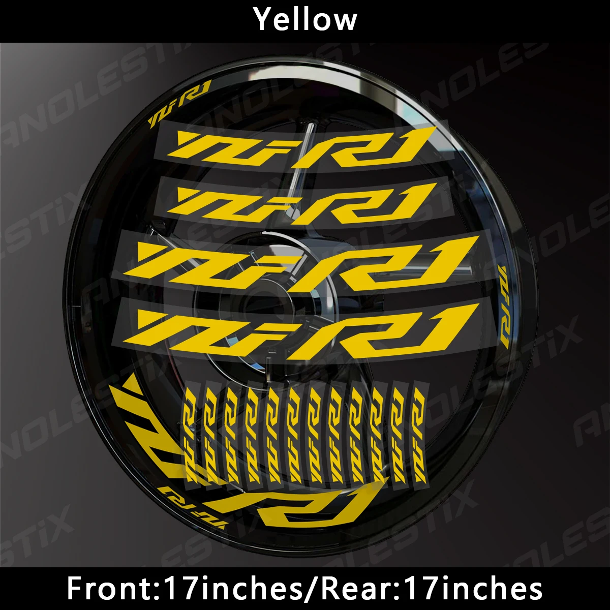 

Светоотражающая наклейка на колесо мотоцикла AnoleStix, наклейка на обод, полосатая лента для YAMAHA YZF-R1 YZF R1 2024 2023 2022 2021 2020 2019