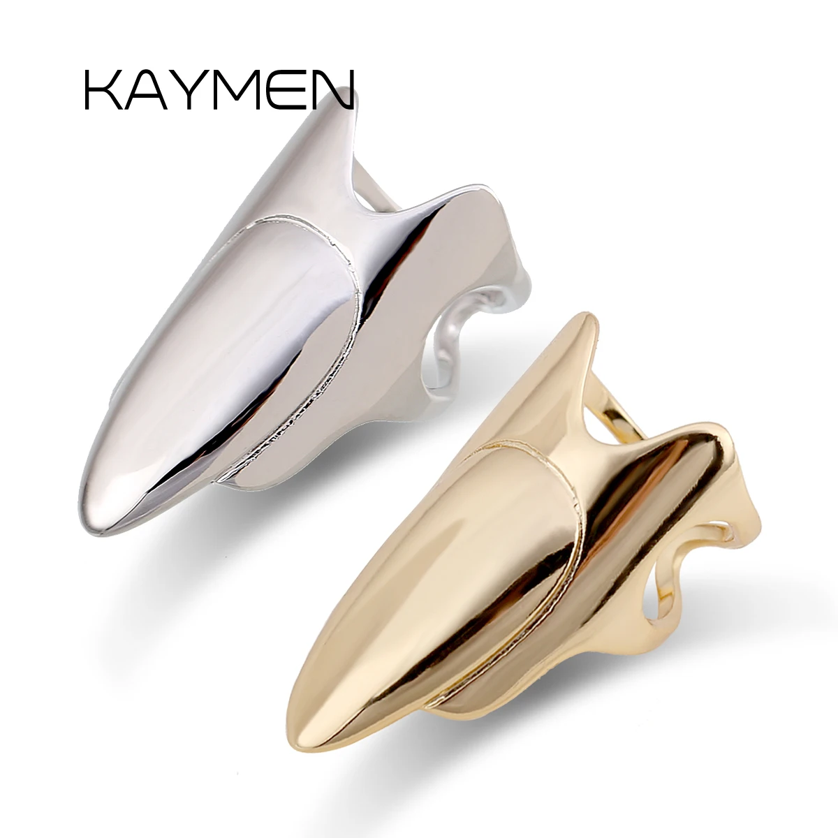 

KAYMEN Newest Fashion Fingernail Ring for Women Girls Pure Gold Plating Finger-tip Ring Art Protection Nice Jewelry