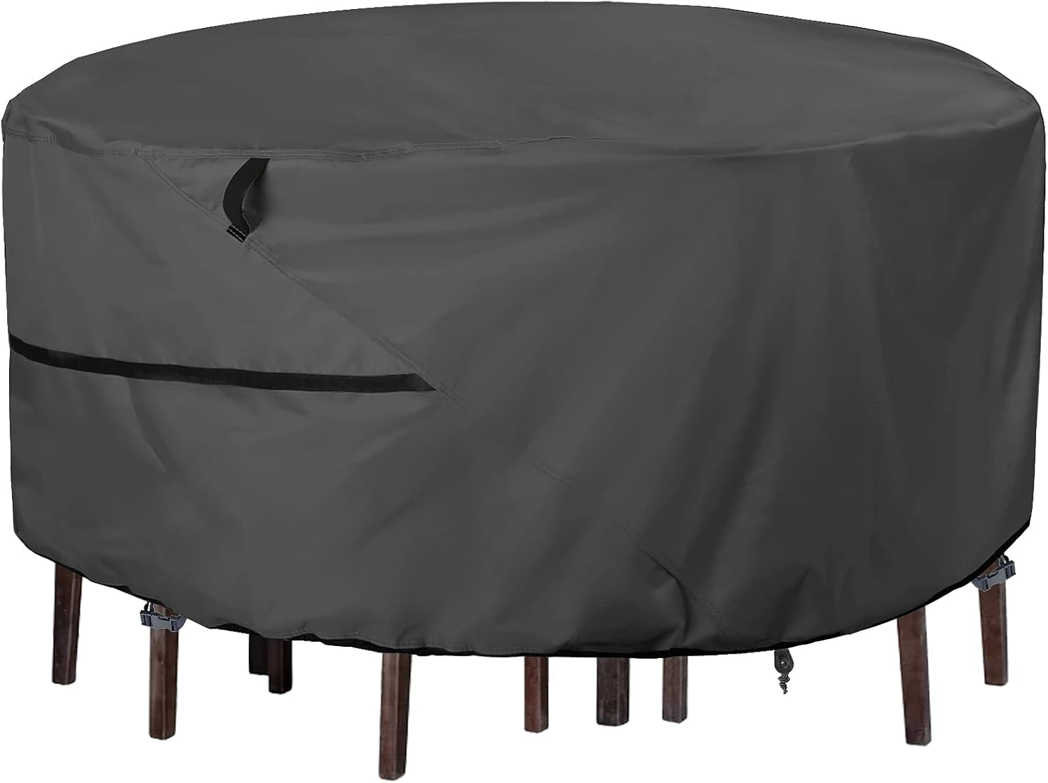 Круглый чехол для мебели патио — водонепроницаемый стол улицы с чехлом набора