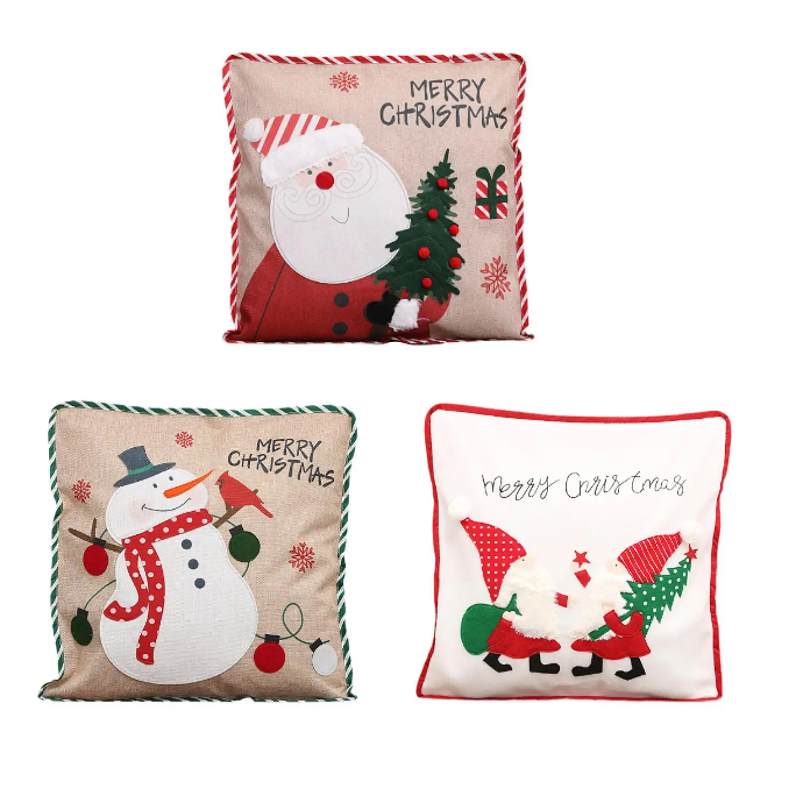 Рождественская наволочка мягкая на молнии современная 46x46 см для дивана