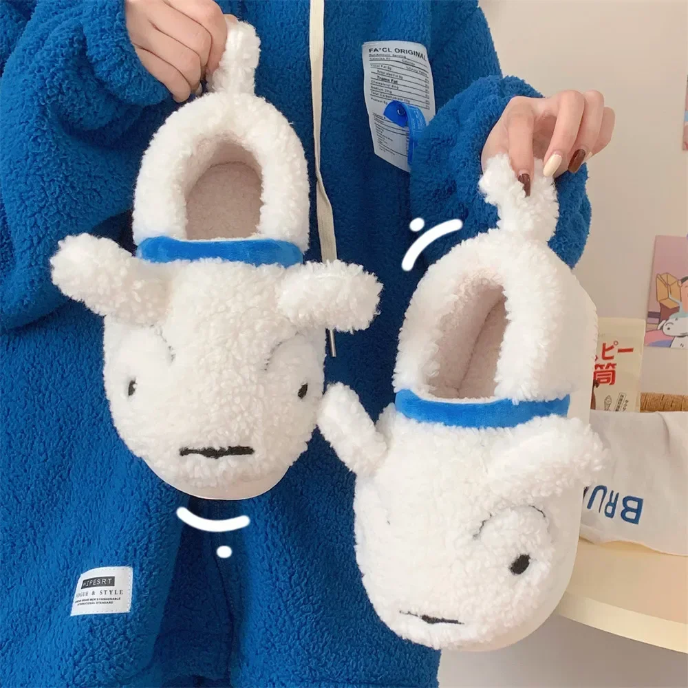 Хлопковые тапочки Crayon Shin-chan Nohara Shiro женские зимние теплые удобные бархатные