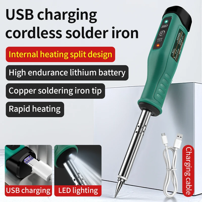 

LUXIANZI USB беспроводной паяльник перезаряжаемый ремонтный сварочный инструмент быстрый нагрев беспроводной электрический паяльник с подсветкой