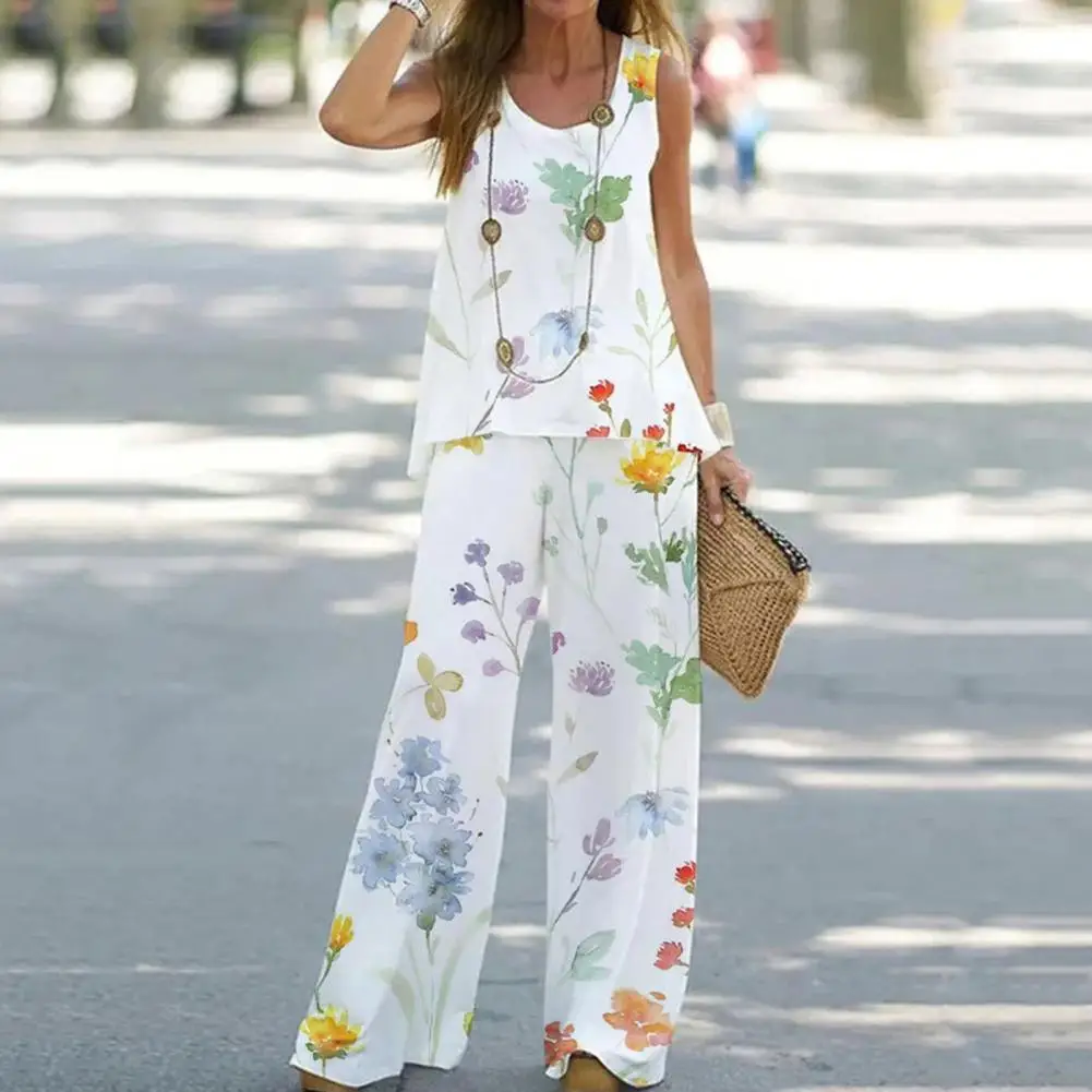 

2 шт./комплект, женский летний комплект из жилета и брюк