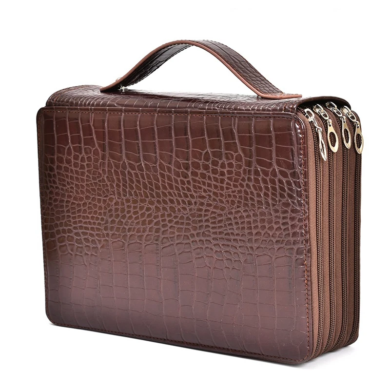 

200 Hole Pu Pencil Bag Student Stationery Bag Art Painting Storage Bag