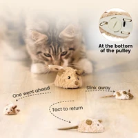 furry mice with rattle sound automatic moving mouse toy interactive electronic squeaky cat toys