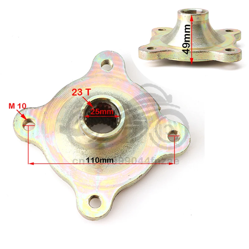 23T 110*4 STUD M10 Rear Wheel Hub Fit for Chinese ATV150cc-250cc Go Kart Golf Cart Buggy Quad Bike  Longding Da Hummer Parts