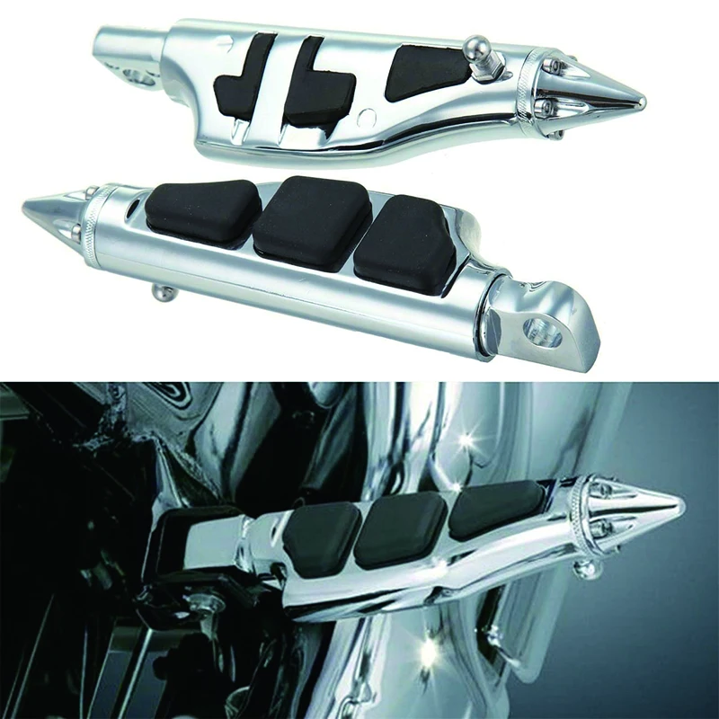 

Motorcycle Silver CNC New Pegs Footrests Pedals For Harley Electra Glide Road King Street Glide Sportster XL Foot Pegs Footrest