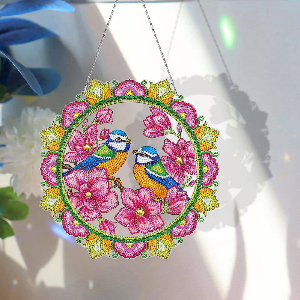 

5D DIY Special Shaped Drill Diamond Painting LED Light Christmas Flower Wreath Kits Mosaic Art Crafts Rhinestone Embroidery