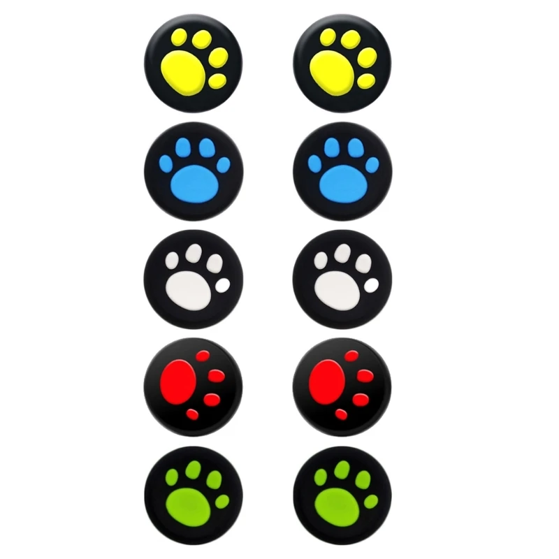 

Kawaii-Game Controller Button Cover Skin 5Pair Cat-Claw Thumb Grip Silicone Kitten Paw Joystick for Steam Deck