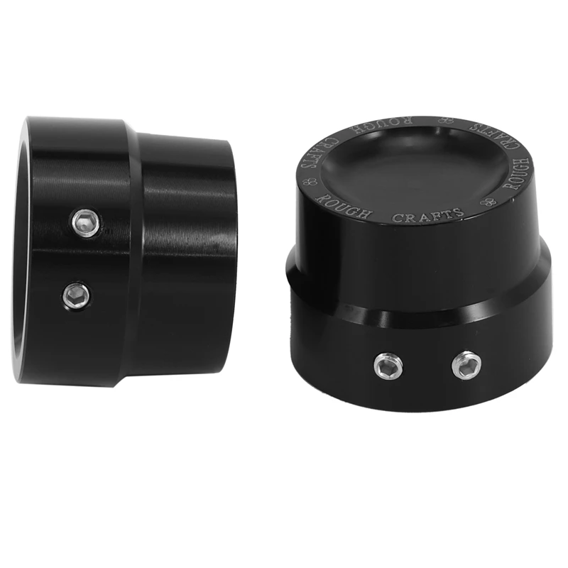 

4 Pcs Black Aluminum Rough Craft Carving Front & Rear Axle Nut Covers Caps Fit For Sportster XL883 XL1200 Dyna Touring V-