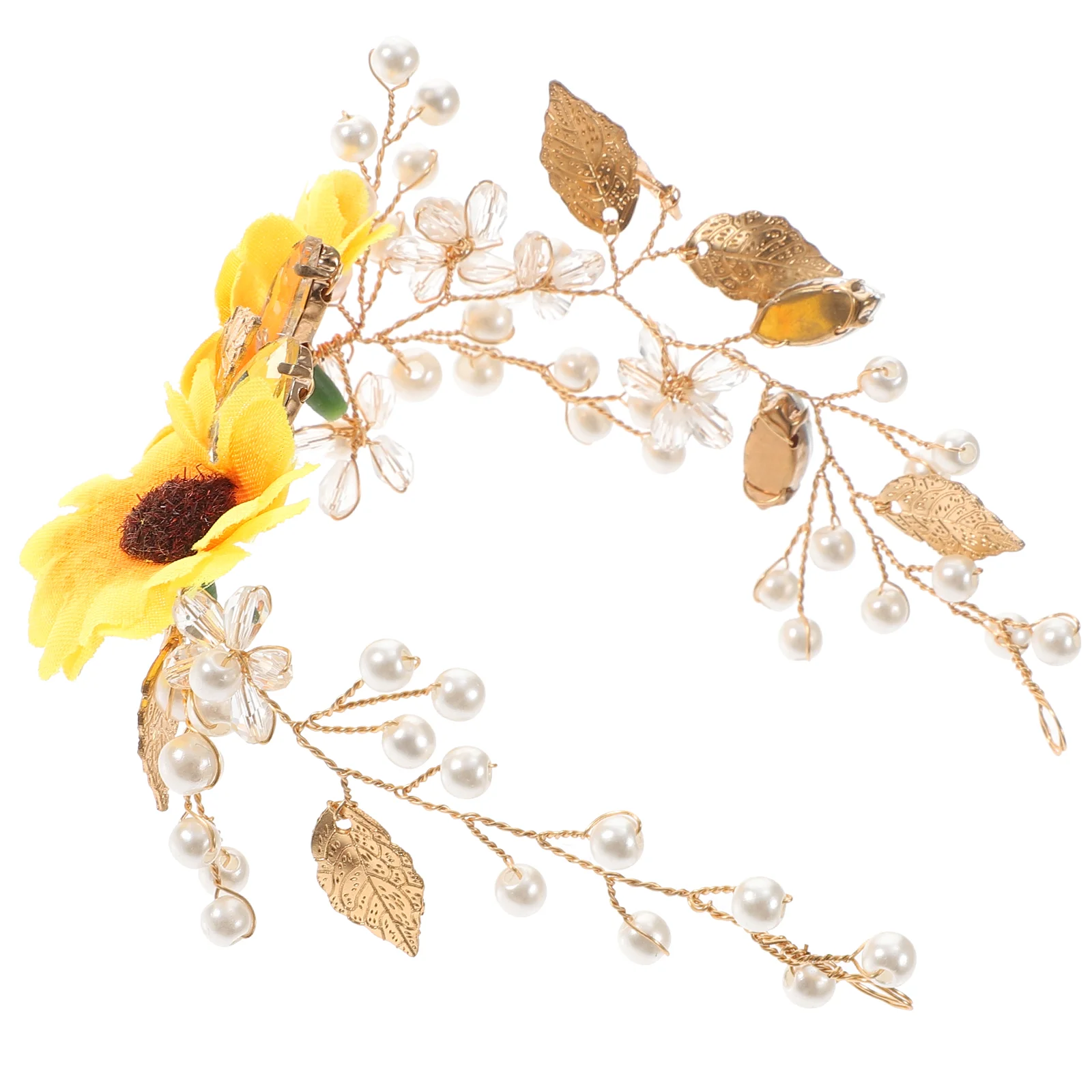

Sun Flower Headband Accessory Wedding Party Fashion Hairband Pieces Brides Headdress Headpieces Rhinestones Sunflower Bridal