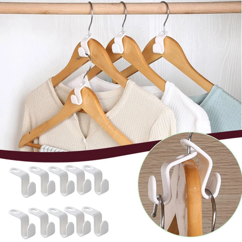 

5/10/20 Pcs Hanger Connect Hooks for Hanger Wardrobe Closet Organizer Mini Storage Hook Wardrobe Clothes Coat Organizer Rack