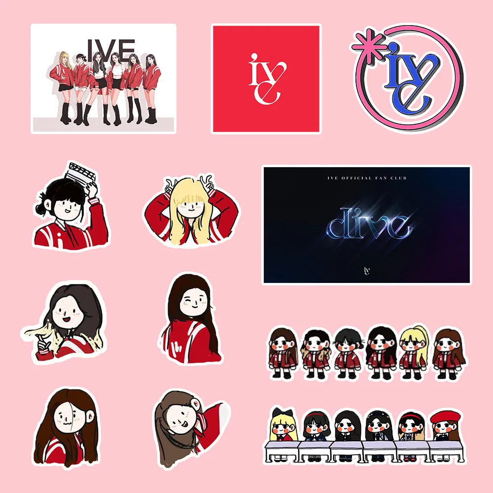 100 шт./компл. оптовая продажа наклейки Kpop Ive Новая Коллекция наклеек для
