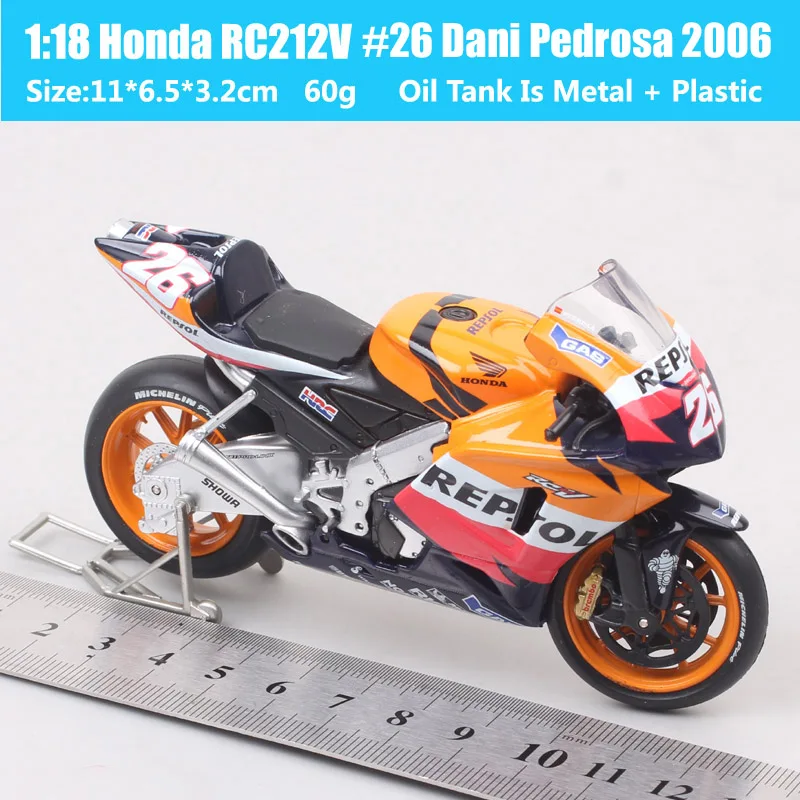 Guiloy масштаб 1:18 Honda Repsol RC211V #26 Дани педроса 2006 GP всадник модель мотоцикла литая