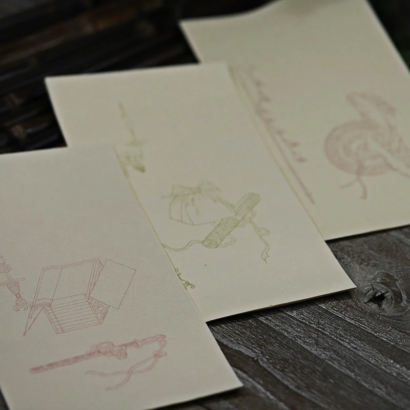 Rice Paper Letterhead Retro Half Ripe Xuan Chinese Traditional Calligraphy Papel Arroz Small Regular Script Writing Papier