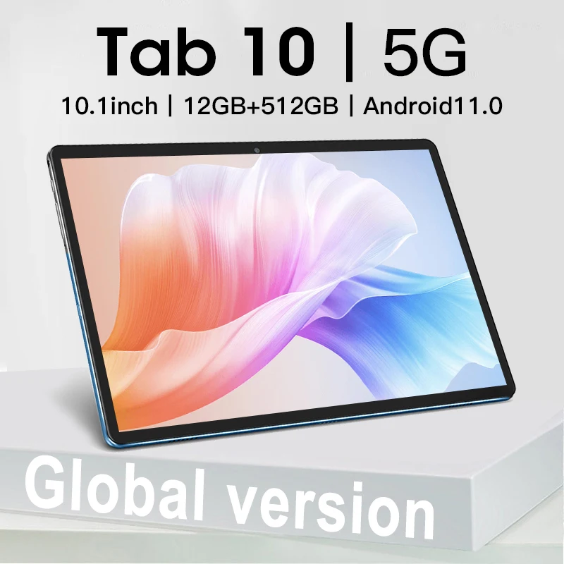 

Tab 10 Tablet 12GB RAM 512GB ROM 10 inch Android Tablette 10 Core Android 11 Game Tablets 8800mAh GPS Wifi 5G Original Tablets