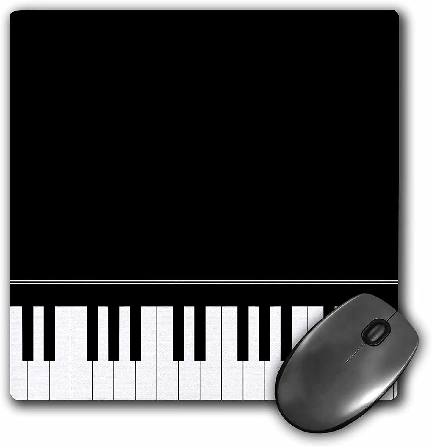 

Mouse pad LLC 20 x 20 x 0 65 polegadas preto para bebê com borda de piano design para músicos pianistas e presentes de mús