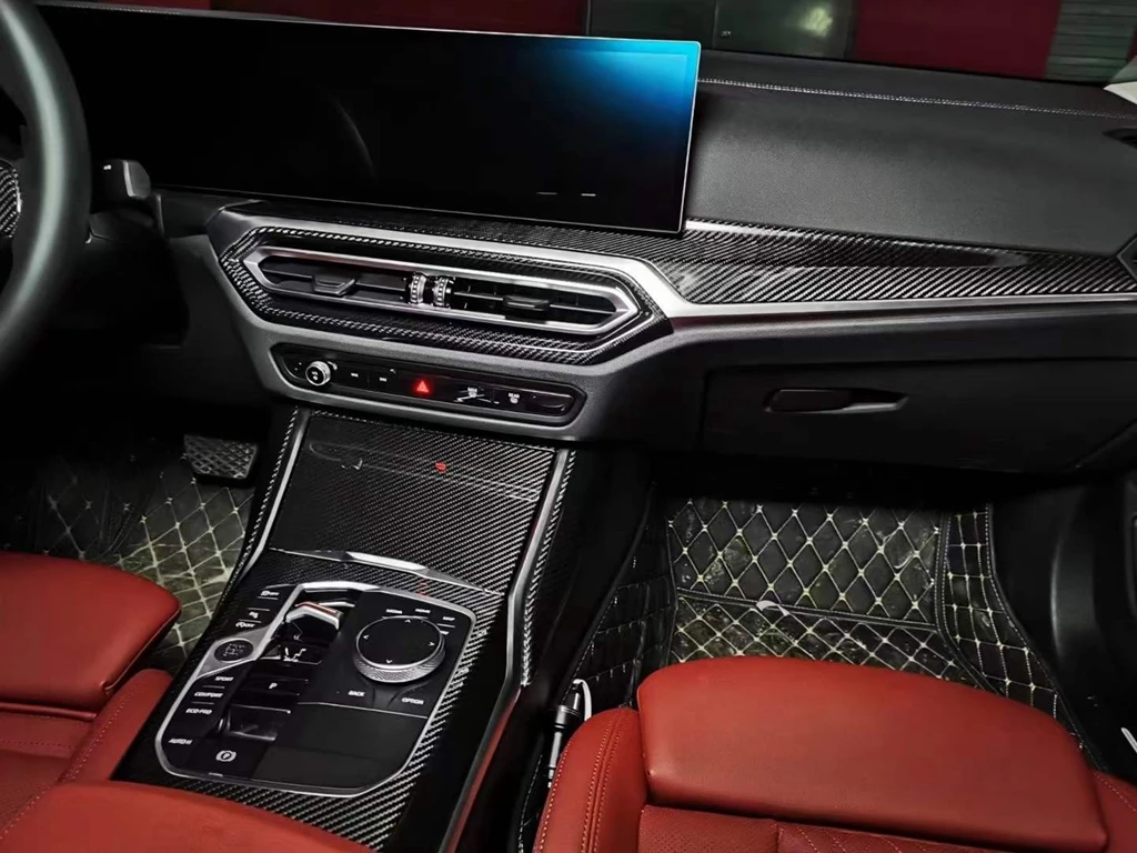 Сухое углеродное волокно 3K саржа G20 комплект отделки салона автомобиля консоль